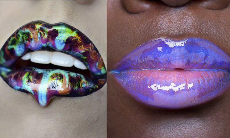 On trend – Holographic lips